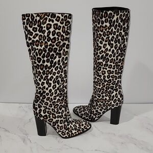 Marc Jacob Leopard Print Block Heel Brand New Shoes Made In Itlay